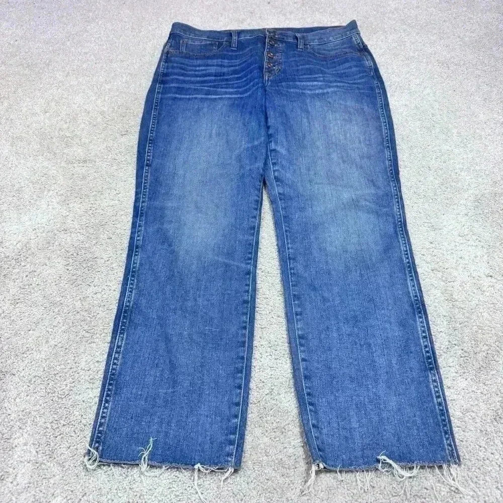 J.Crew Jeans Vintage Straight Blue 4 Button Fly Pockets Women’s Size 30